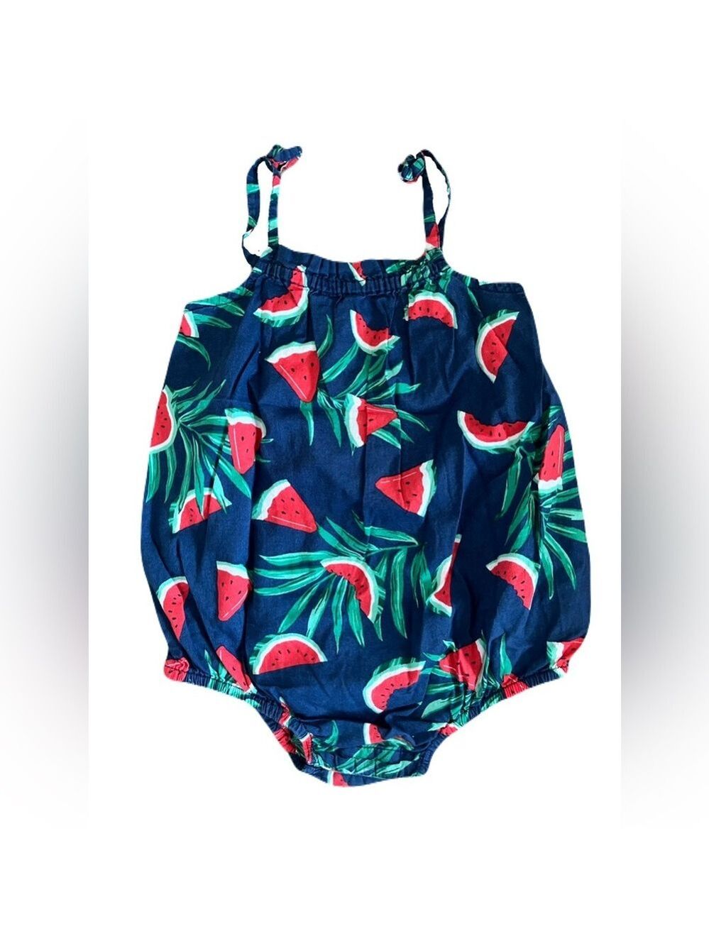 🩵 4/$20 Old Navy Navy Blue‎ Watermelon Print Baby Outfit